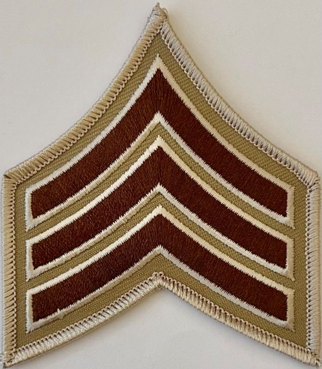 ARIZONA STATE TROOPER SERGEANT CHEVRONS SUBDUED TAN SOLD IN PAIRS - SEW ON.